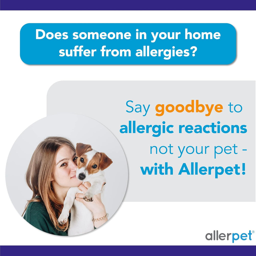 Allerpet Multi-Pet Dander Remover with FREE Application Mitt & Sprayer - Best Pet Dander Remover for Allergens - For Dog/Cat Dry Skin Treatment - Made in USA - (12oz)